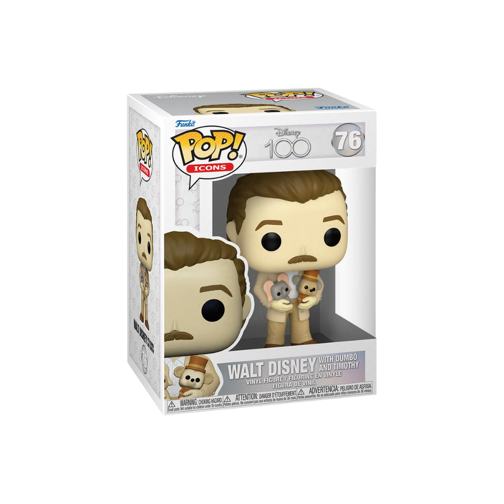 Disney 100 Walt with Dumbo and Timothy Pop! Vinyl Figure