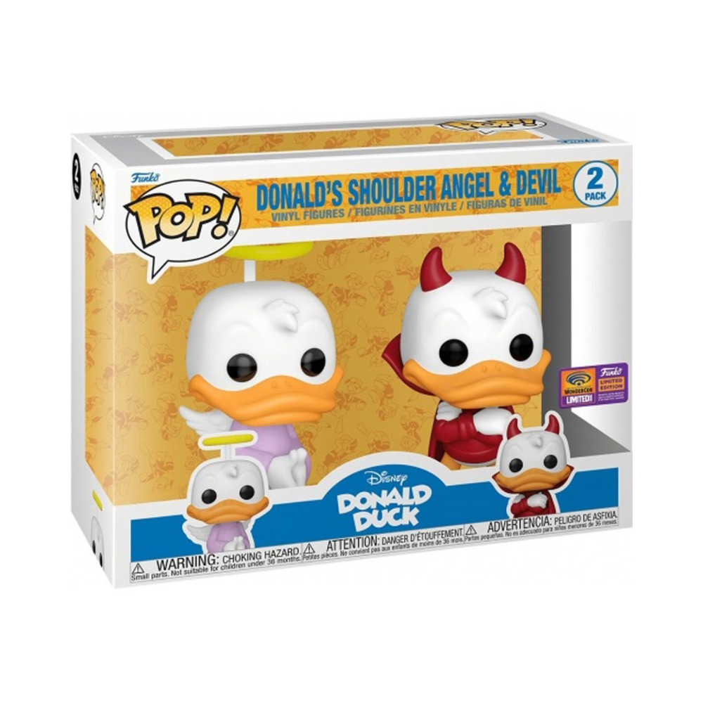 Disney Donald Duck Angel and Devil Pop! Vinyl 2-Pack- Excl.
