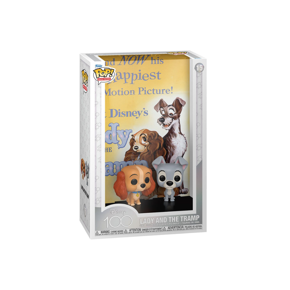 Disney 100 Lady and the Tramp Pop! Movie Poster #15 with Case