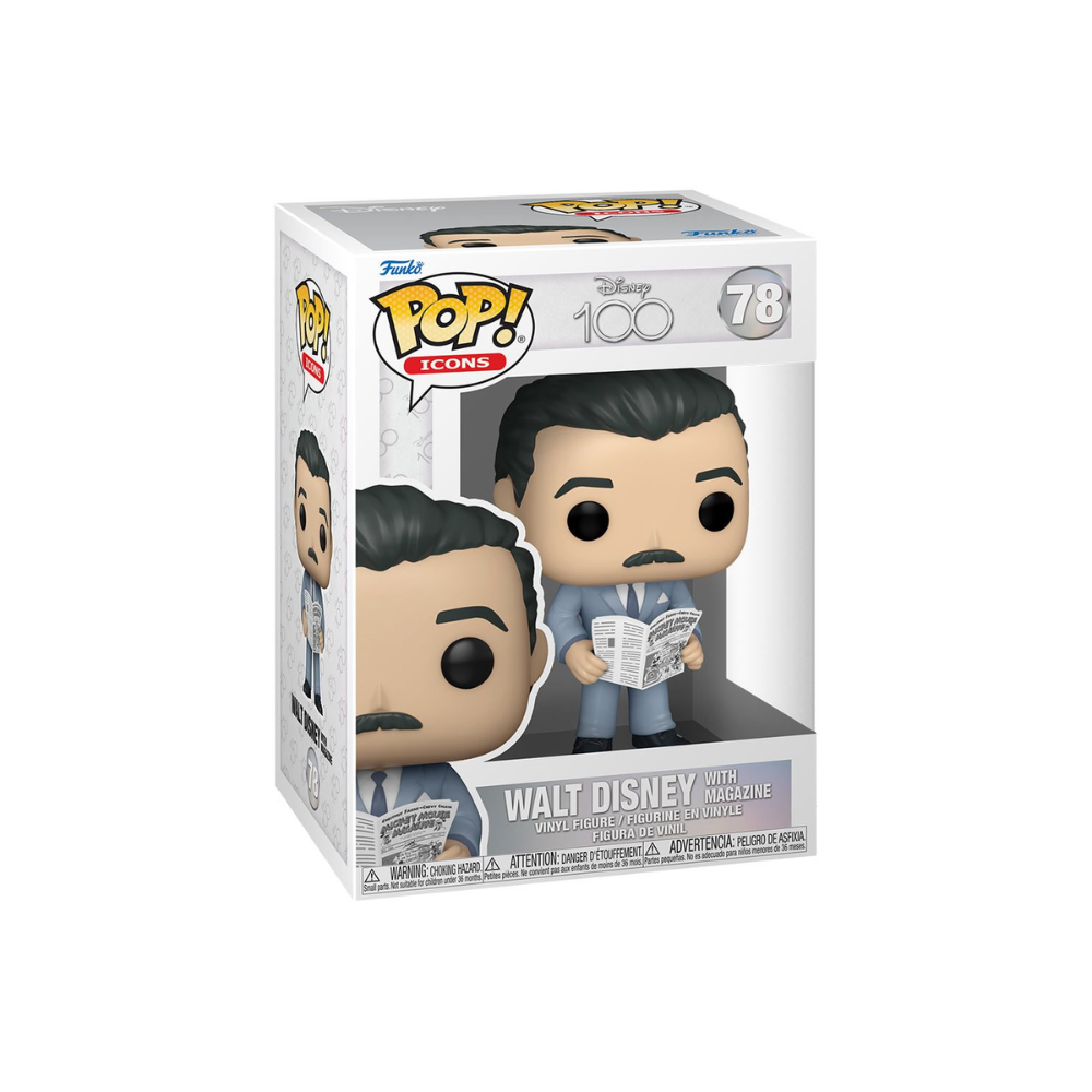 Disney 100 Walt Disney with Magazine Pop! Vinyl Figure #78