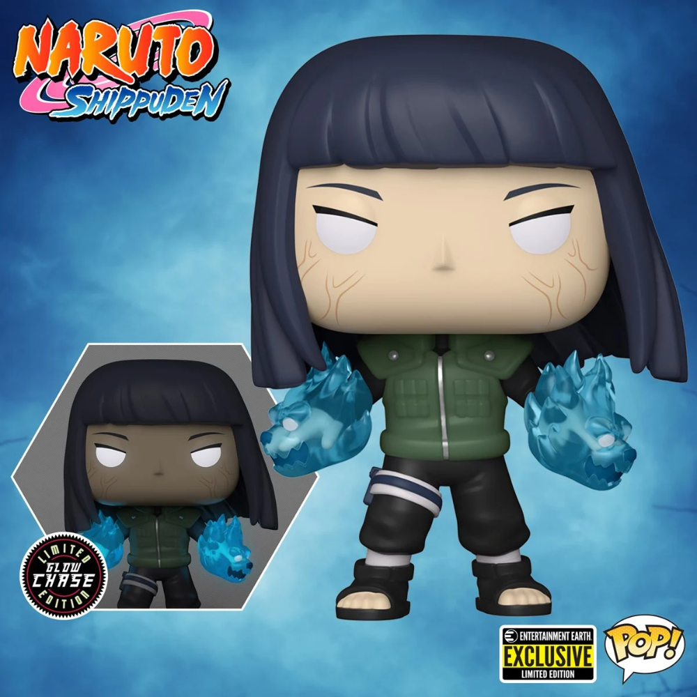 Bundle (Chase + Regular) Naruto: Shippuden Hinata with Twin Lion Fists Funko Pop! Vinyl Figure #1339 - Entertainment Earth Exclusive