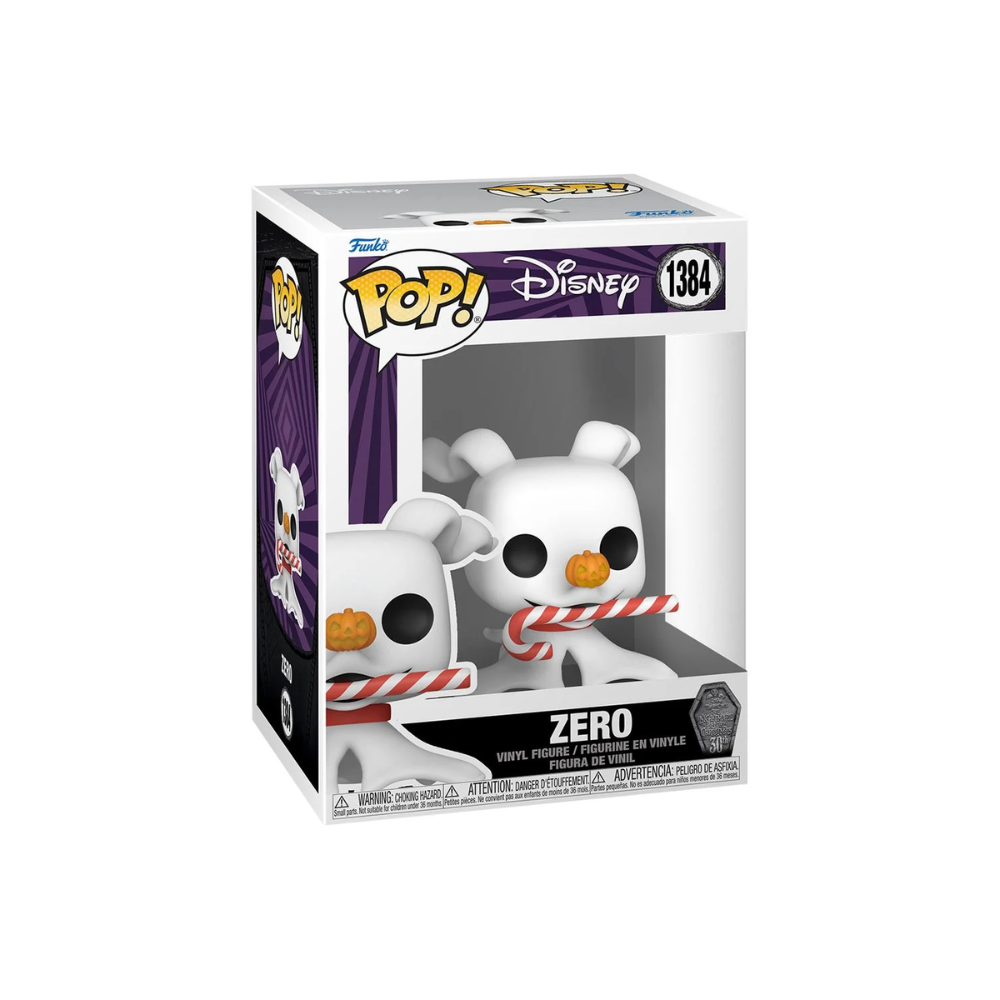 The Nightmare Before Christmas 30th Anniversary Zero with Candy Cane Funko Pop! Vinyl Figure #1384