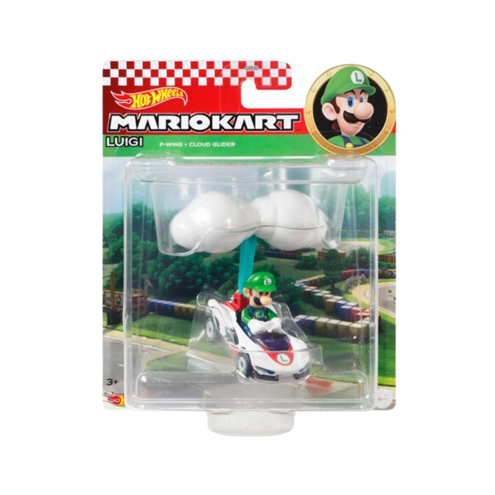 Mario Kart Hot Wheels Gliders Luigi P-Wing
