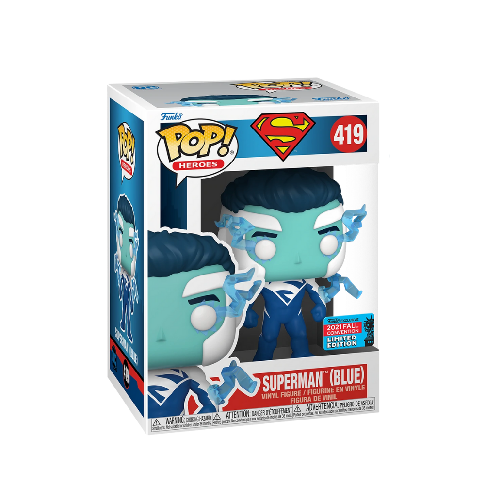 Superman Blue Pop! Vinyl Figure - 2021 Convention Exclusive