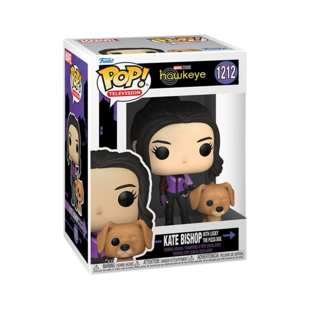 Kate Bishop with Lucky the Pizza Dog Pop! Vinyl Figure
