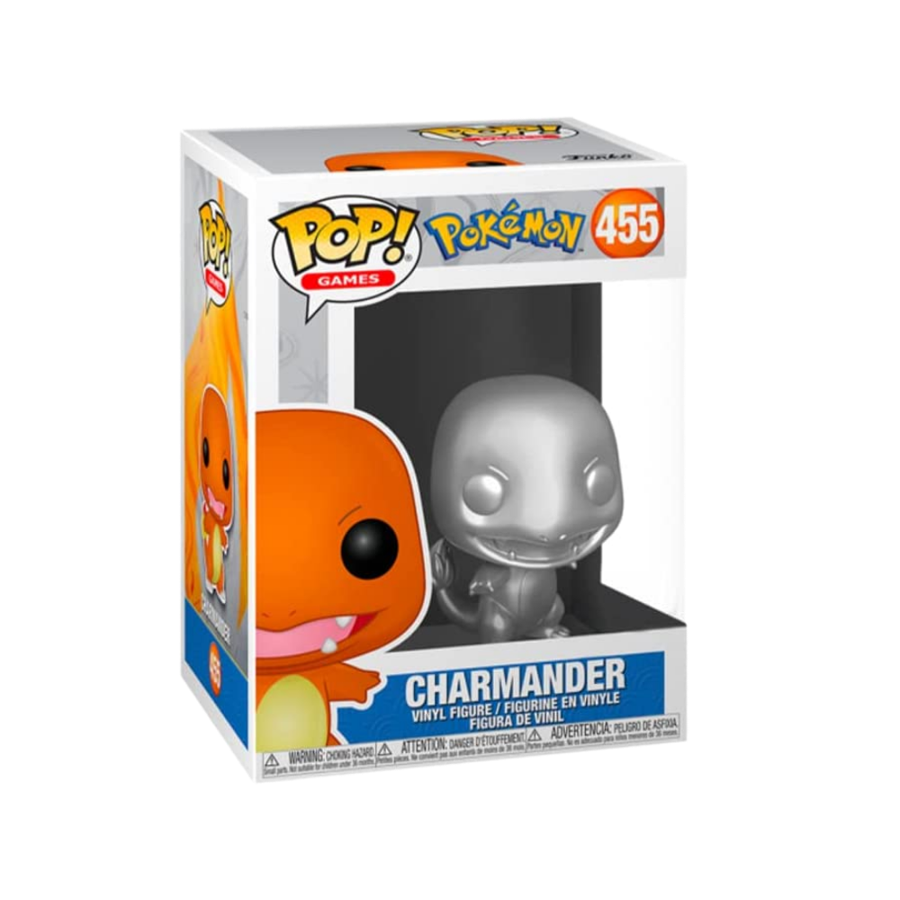 Pokemon Charmander Metallic Silver Pop! Vinyl Figure