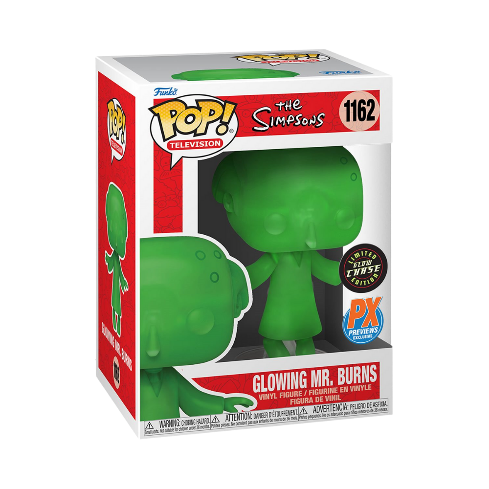 The Simpsons Glowing Mr. Burns Pop! Vinyl Figure - Previews Exclusive BUNDLE