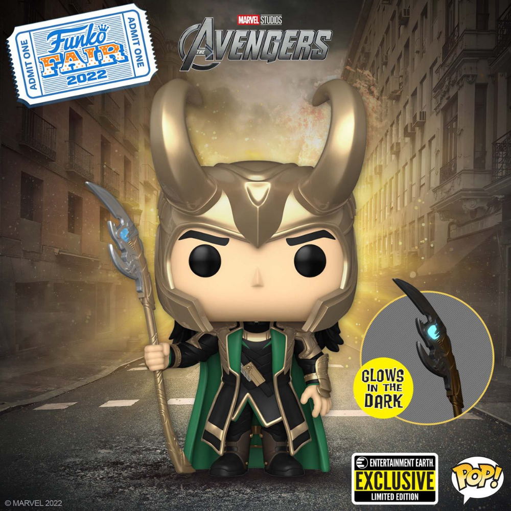 Avengers Loki with Scepter Pop! Vinyl Figure - Entertainment Earth Exclusive