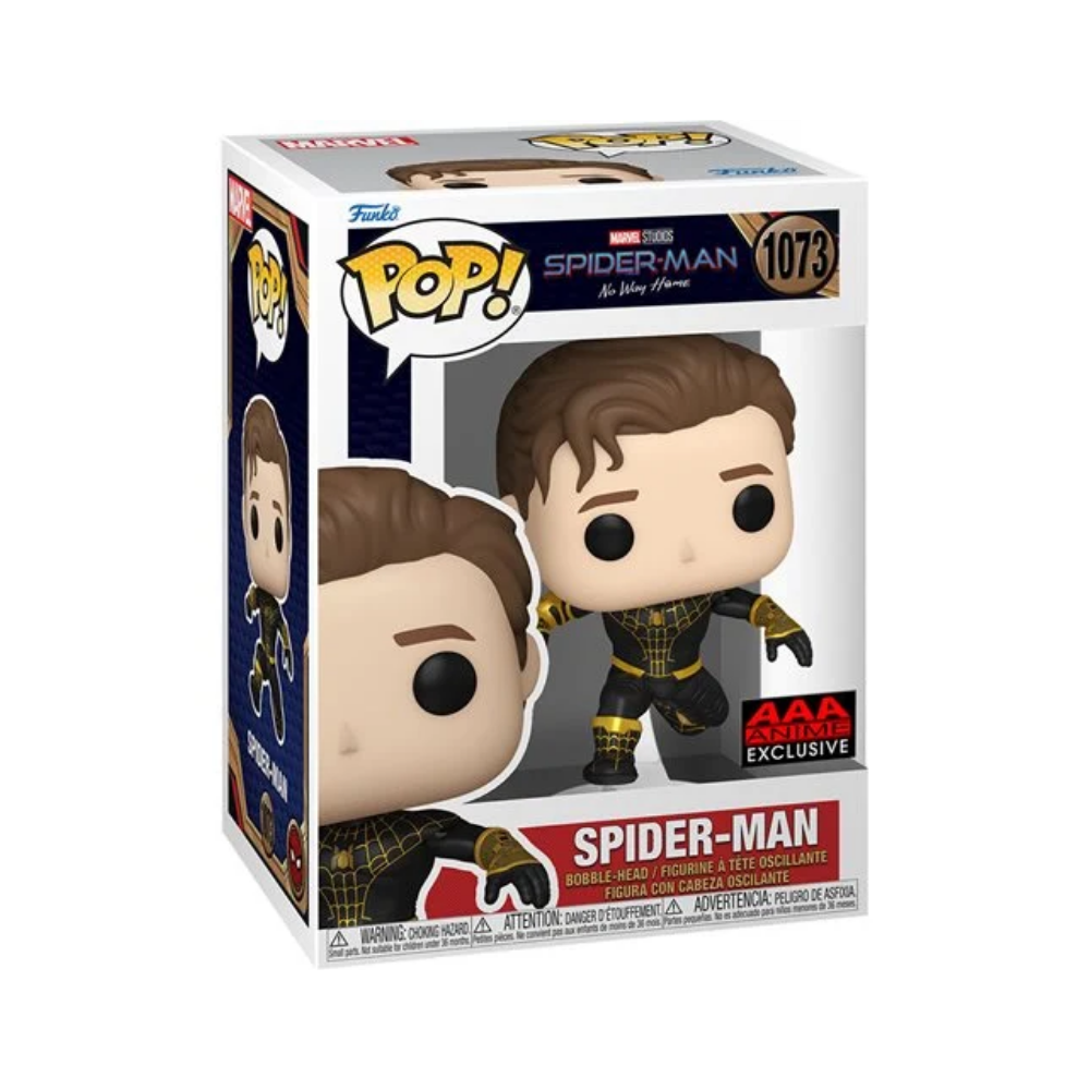 Spider-Man: No Way Home Unmasked Spider-Man Black Suit Pop! Vinyl Figure - AAA Anime Exclusive