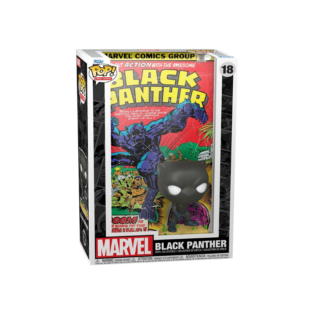 Black Panther Pop! Comic Cover Figure with Case