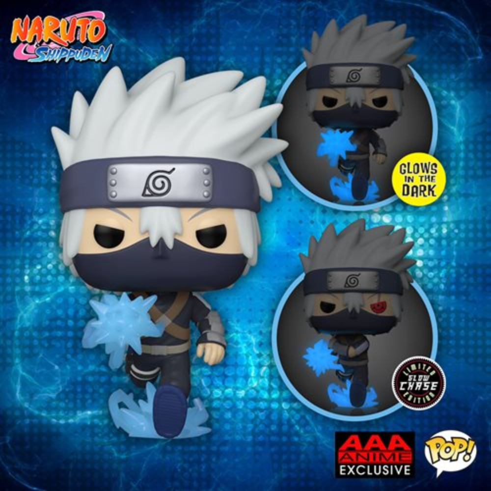 Bundle Chase Naruto: Shippuden Young Kakashi Hatake with Chidori Glow-in-the-Dark Pop! Vinyl Figure - AAA Anime Exclusive