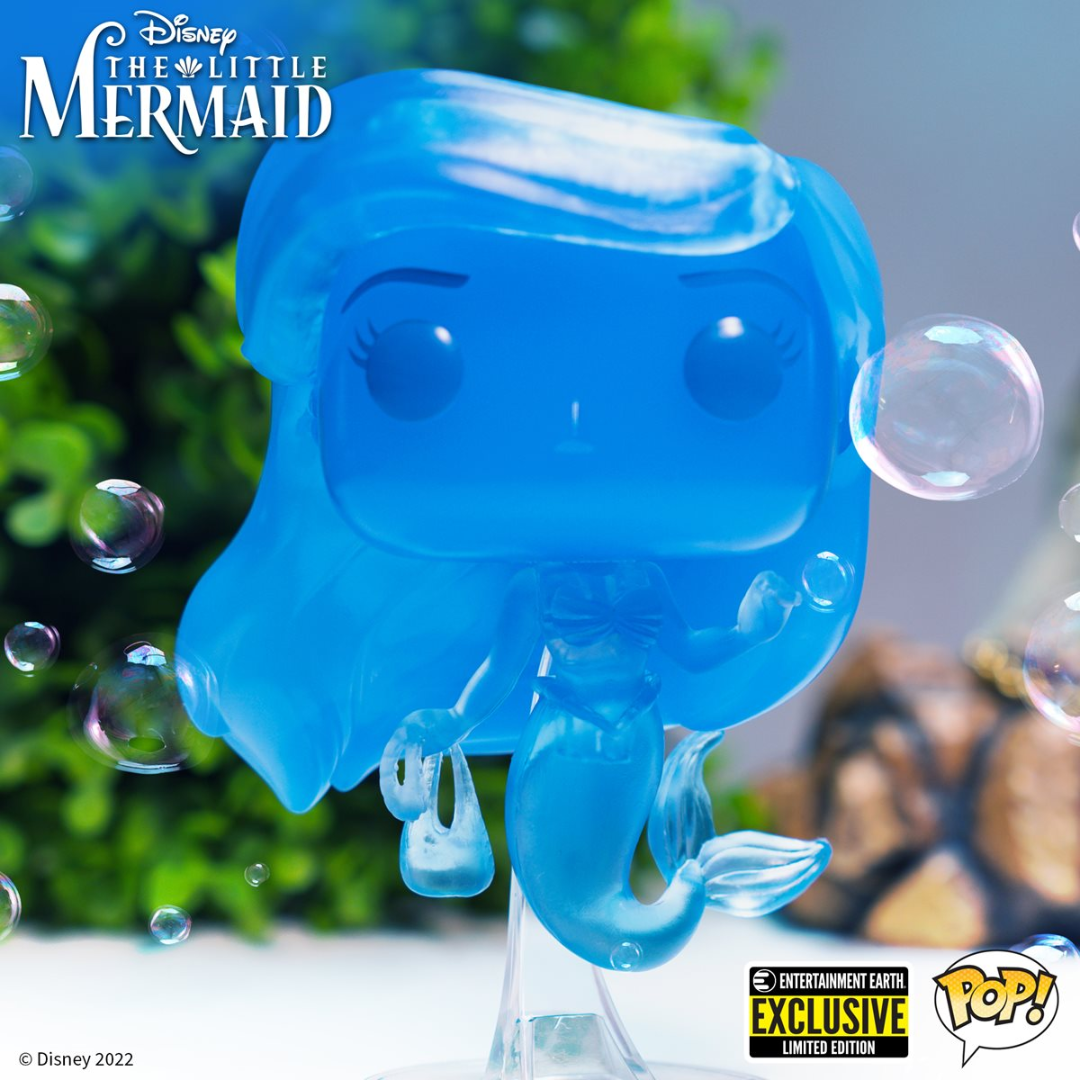 The Little Mermaid Ariel Blue Translucent Pop! Vinyl Figure - Entertainment Earth Exclusive