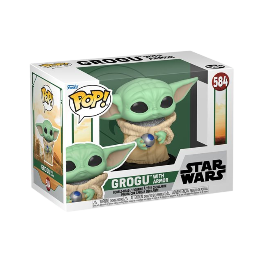 Star Wars: Book of Boba Fett Grogu with Armor Pop! Vinyl Figure