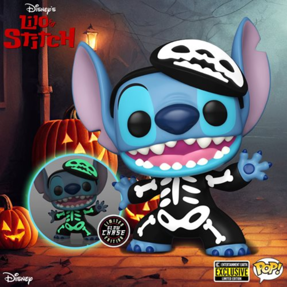Bundle Chase Lilo & Stitch Skeleton Stitch Pop! Vinyl Figure - Entertainment Earth Exclusive