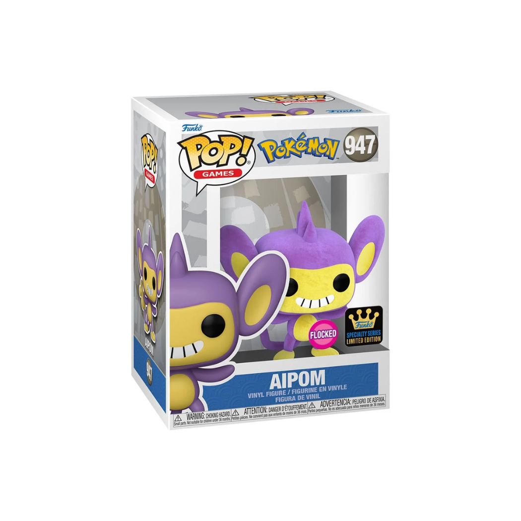 Pokemon Aipom Flocked Funko Pop! Vinyl Figure #947 - Specialty Series